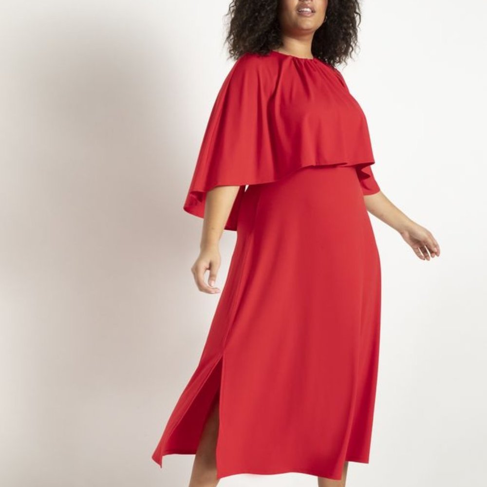 Cape Midi Dress